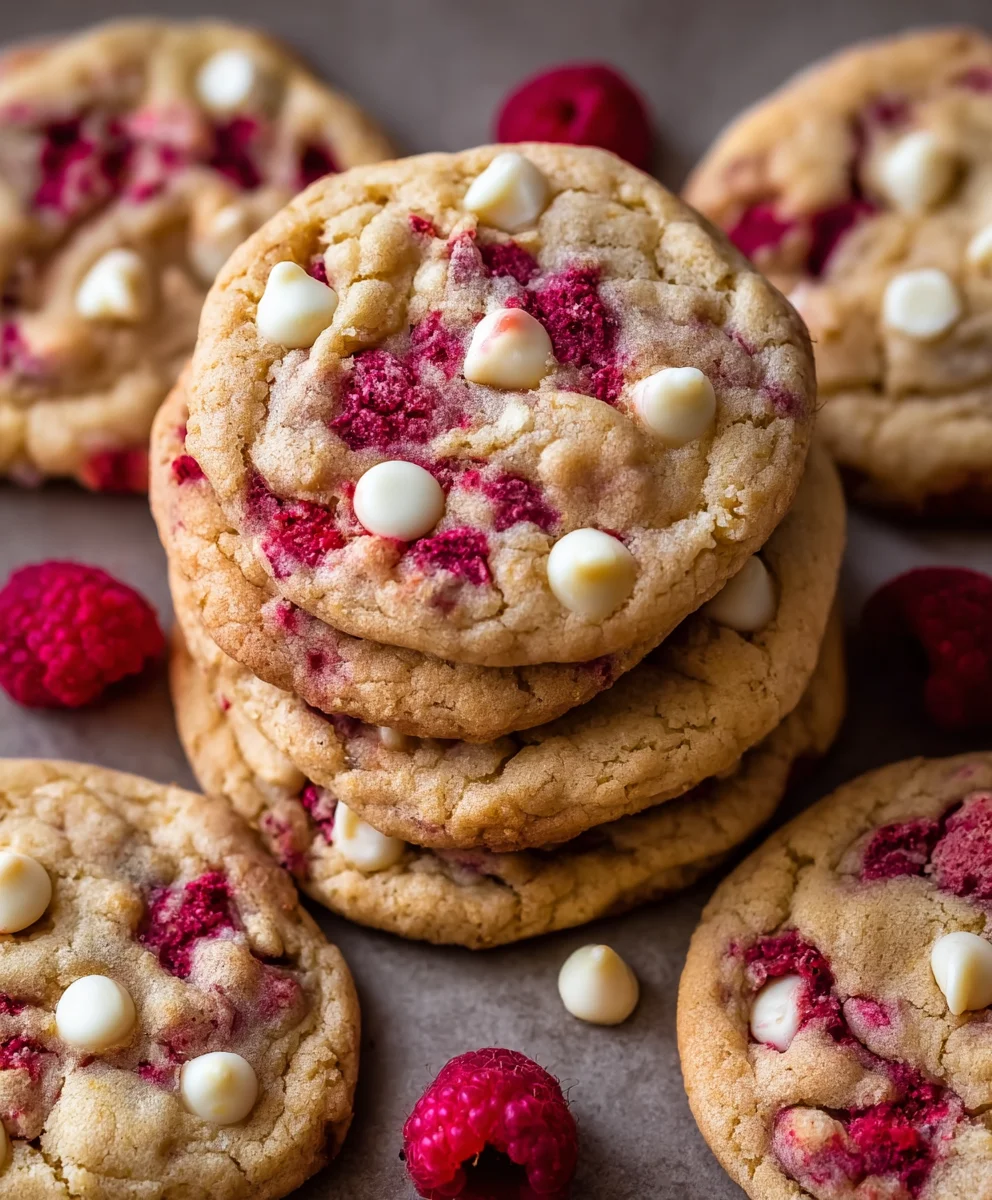 Raspberry White Chocolate Cookies- Easy & Delicious Recipe