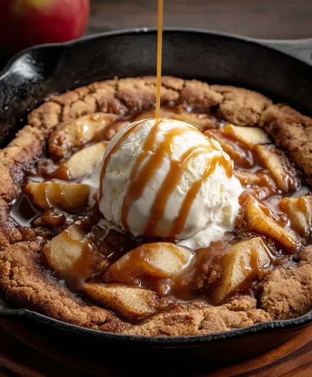 Caramel Apple Cookie Skillet