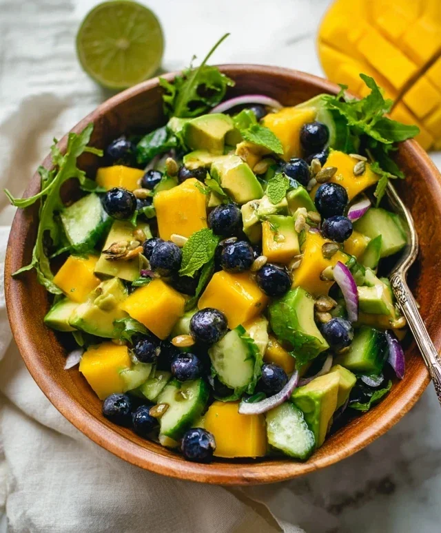 Mango Cucumber Salad with Blueberry and Avocado