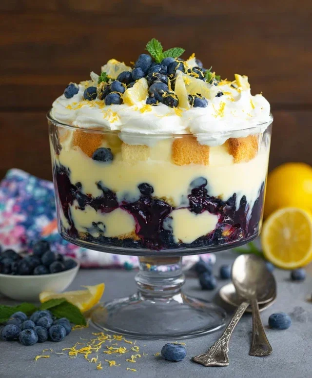 Easy Lemon Blueberry Trifle Recipe