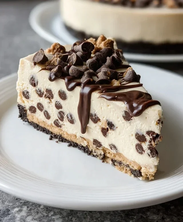 No Bake Cookie Dough Cheesecake