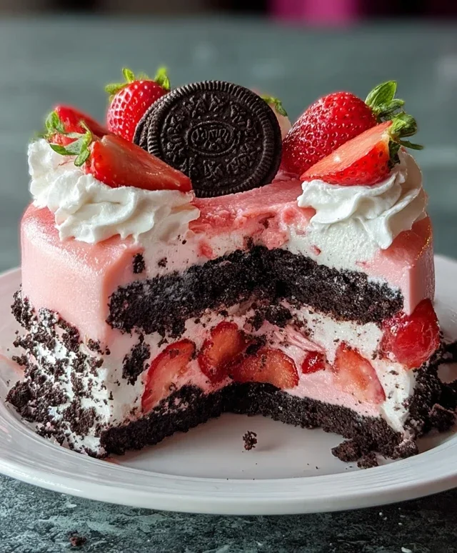 Strawberry Oreo Cake