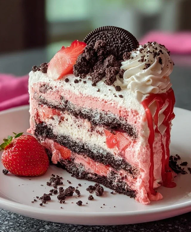 Strawberry Oreo Cake