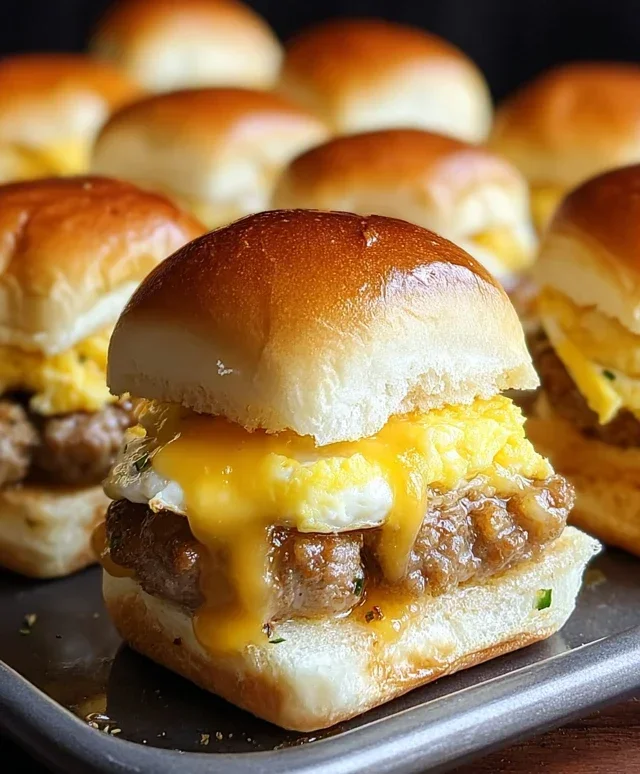 Sausage Egg and Cheese Breakfast Sliders