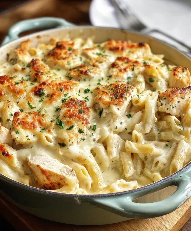 Chicken Alfredo Bake