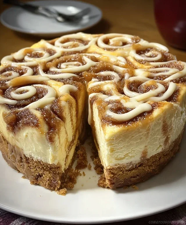 Cinnamon Roll Honeybun Cheesecake