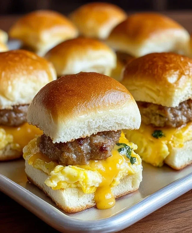 Sausage Egg and Cheese Breakfast Sliders