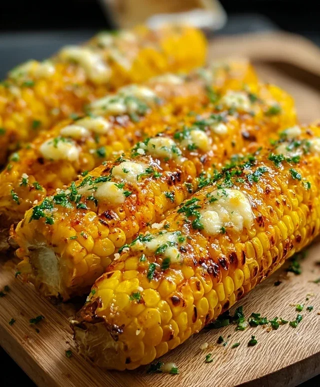 Cheesy Garlic Butter Corn on the Cob