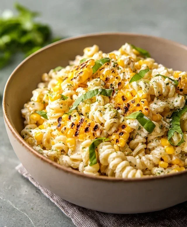 Creamy Street Corn Pasta Salad