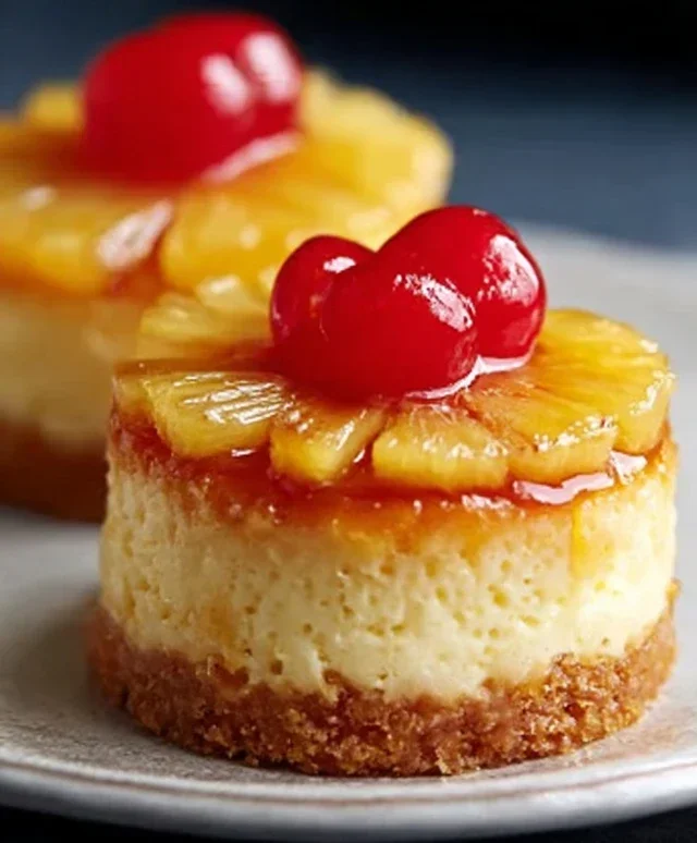 Mini Pineapple Upside-Down Cheesecakes