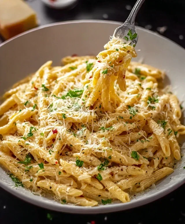 One Pot Creamy Garlic Pasta (Just 20 Minutes!)