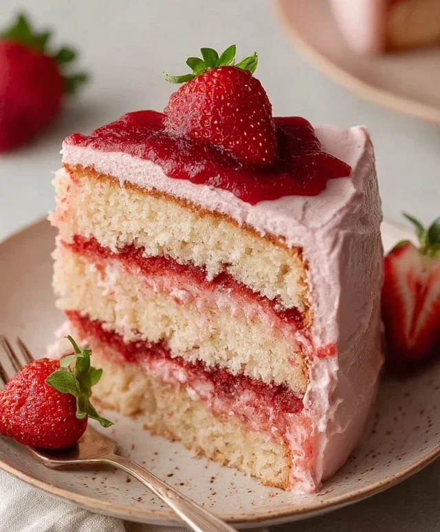 Small-batch Vegan Strawberry Cake