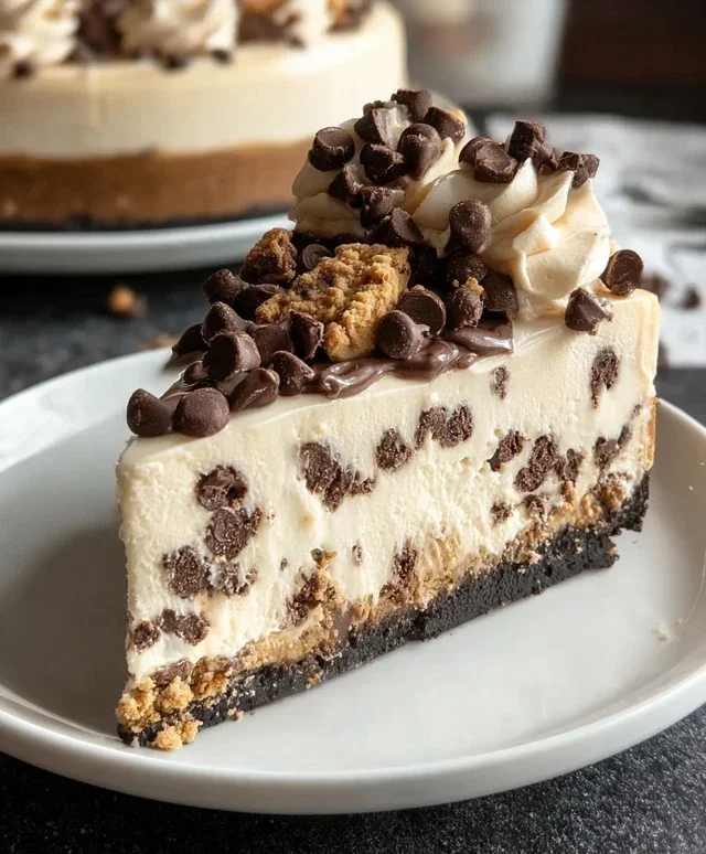 No Bake Cookie Dough Cheesecake