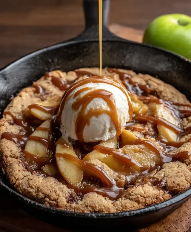 Caramel Apple Cookie Skillet