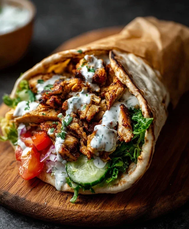 Chicken Shawarma with Garlic Sauce Recipe (Easy & Delicious)