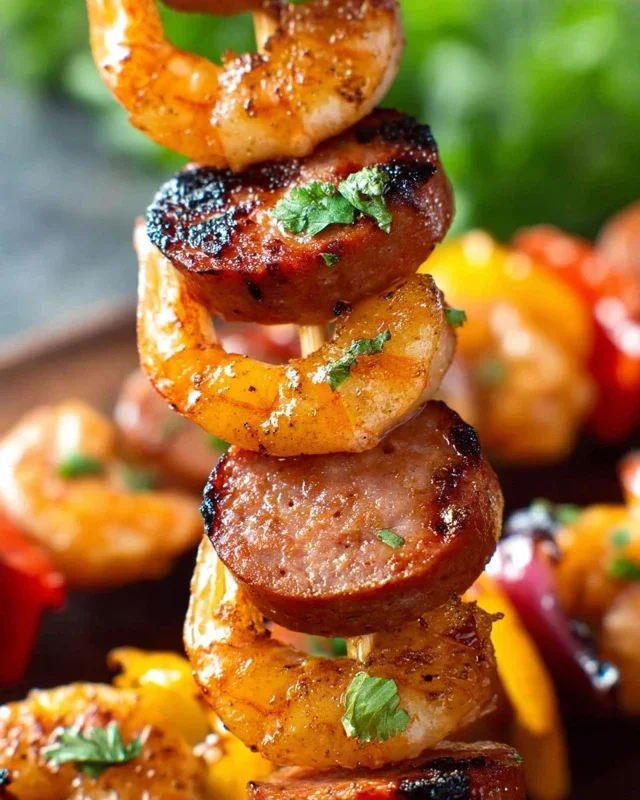 Sausage and Shrimp Kabobs