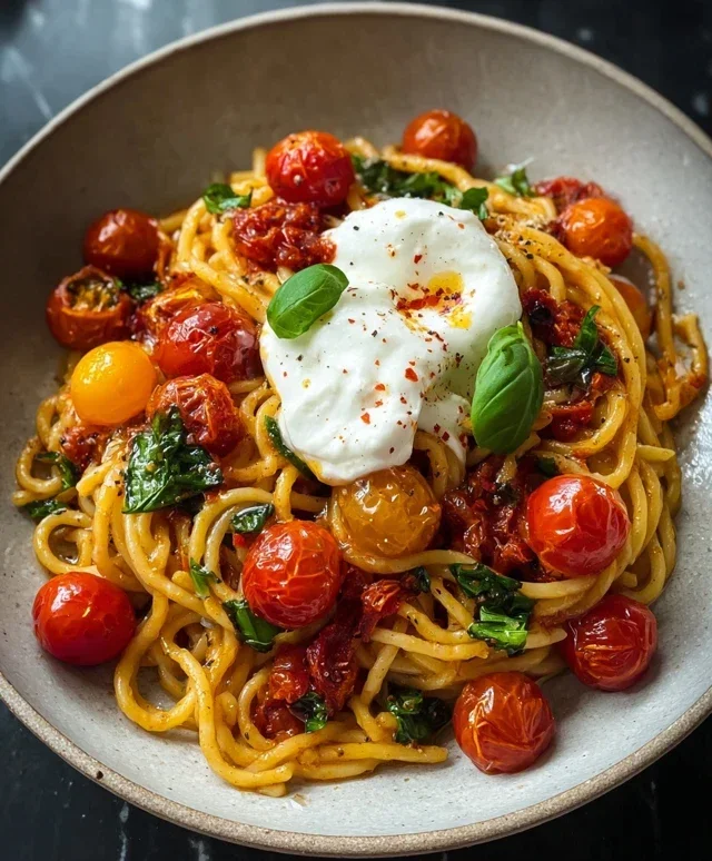 Burst Tomato Burrata Pasta