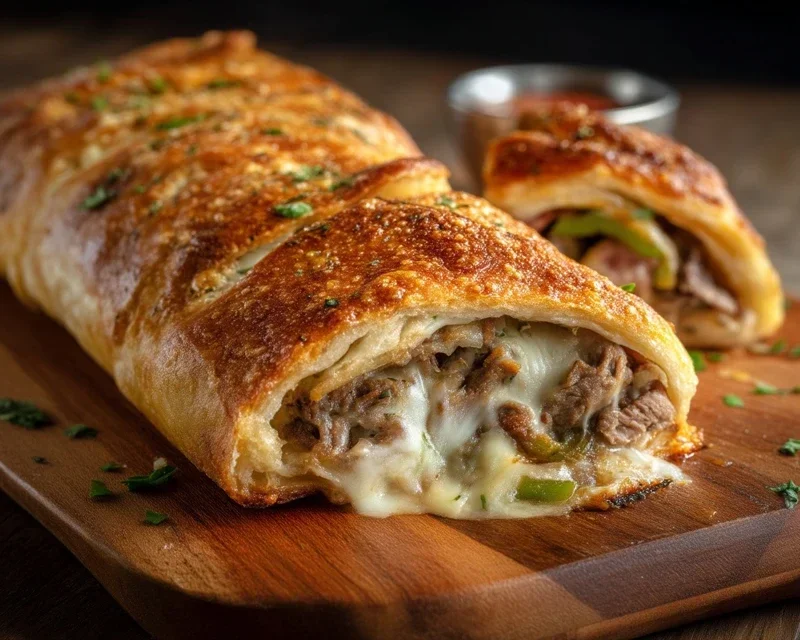 Philly Cheesesteak Stromboli