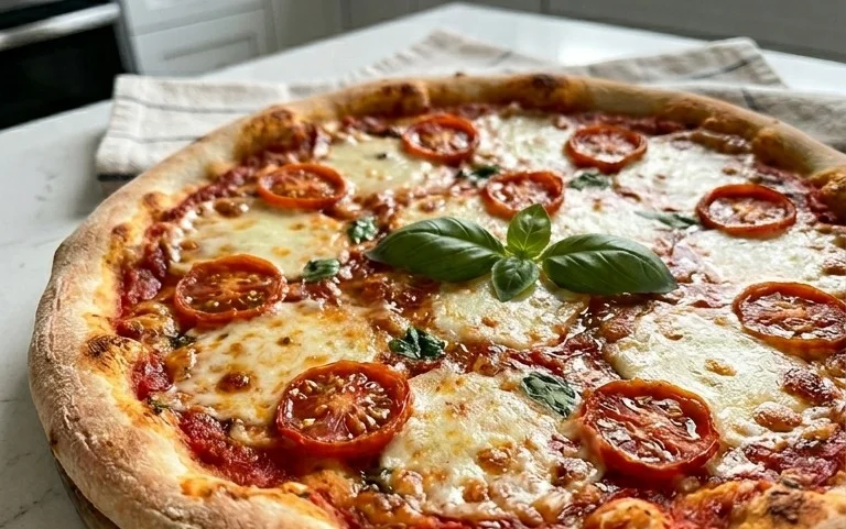 An excellent No Yeast Pizza Dough - quick easy homemade pizza!