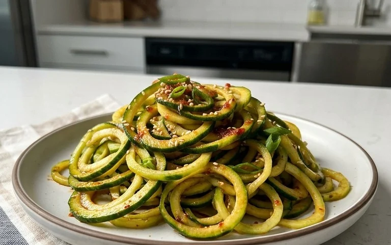 Spiral Cucumber Salad: Korean-Inspired Recipe