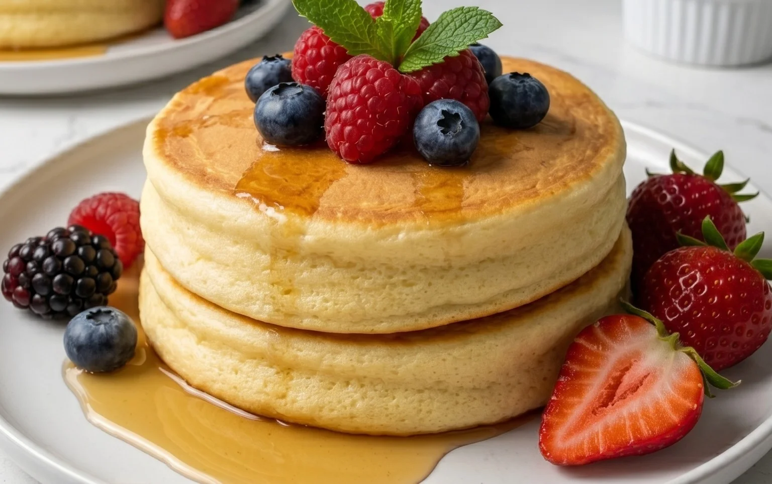 Fluffy Japanese Soufflé Pancakes