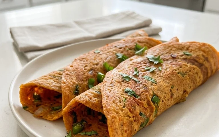 Masoor Dal Chilla | Savory Red Lentil Pancakes