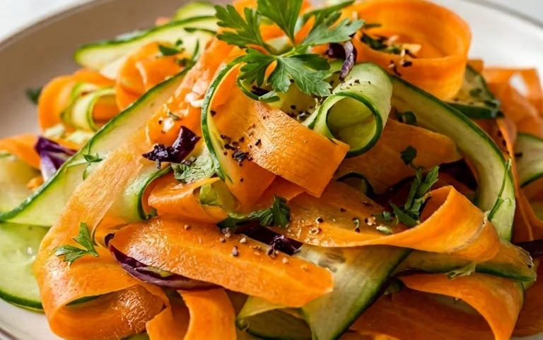 Carrot and Cucumber Ribbon Salad