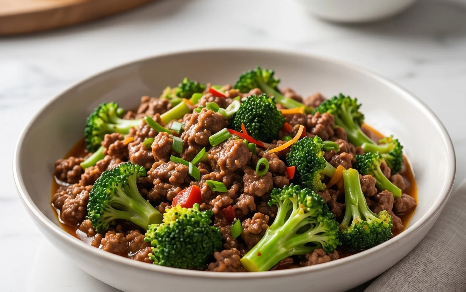 Ground Beef and Broccoli