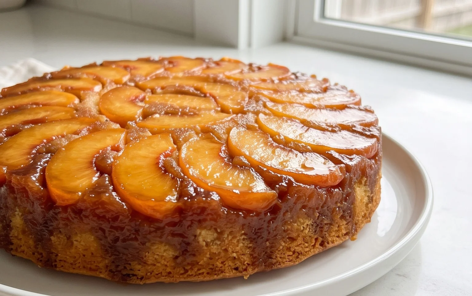 Peach Upside-Down Cake Recipe