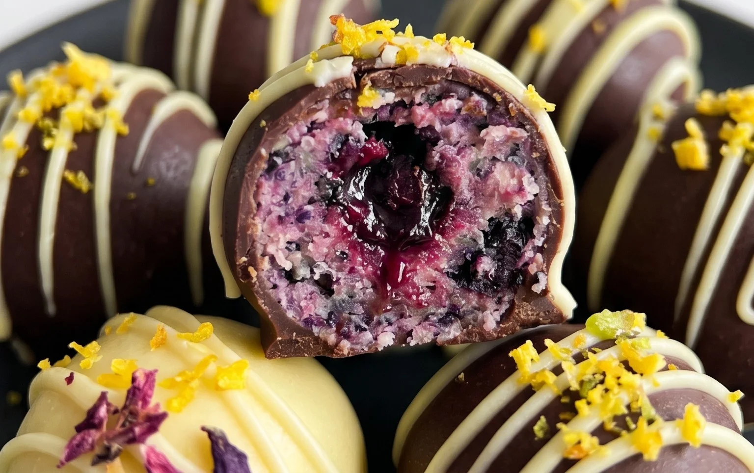 LEMON BLUEBERRY TRUFFLES