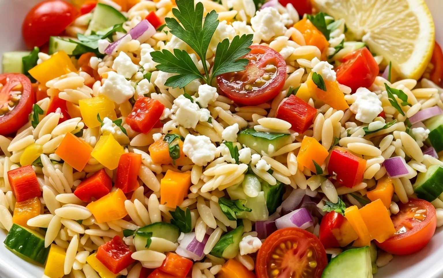 Rainbow Orzo Salad