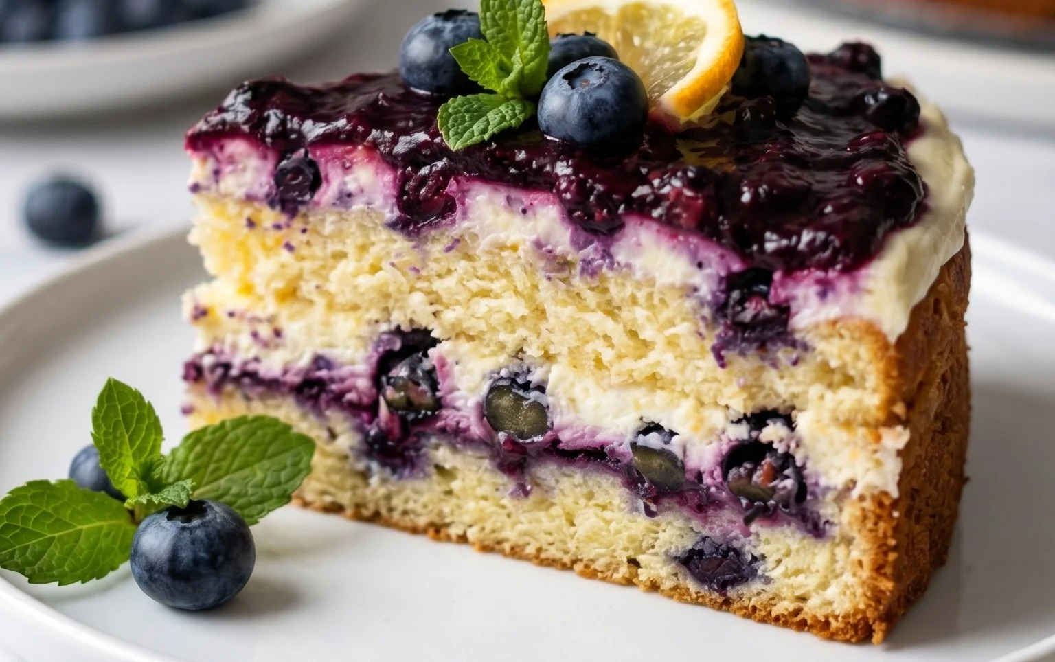 Nova Scotia Blueberry Cream Cake