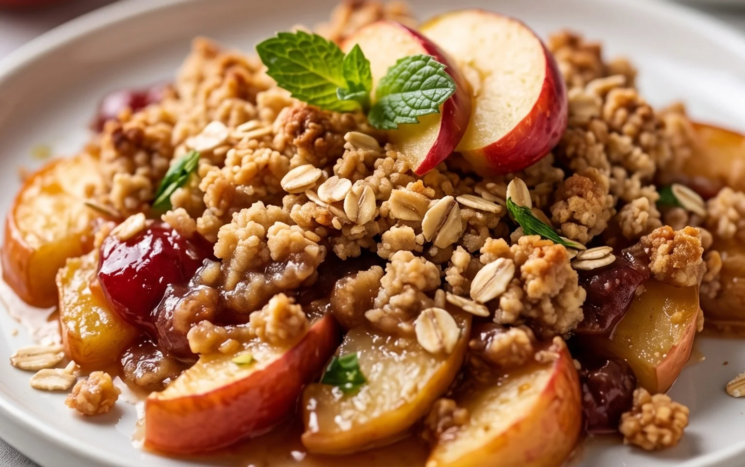 Healthy Breakfast Apple Crum extractble