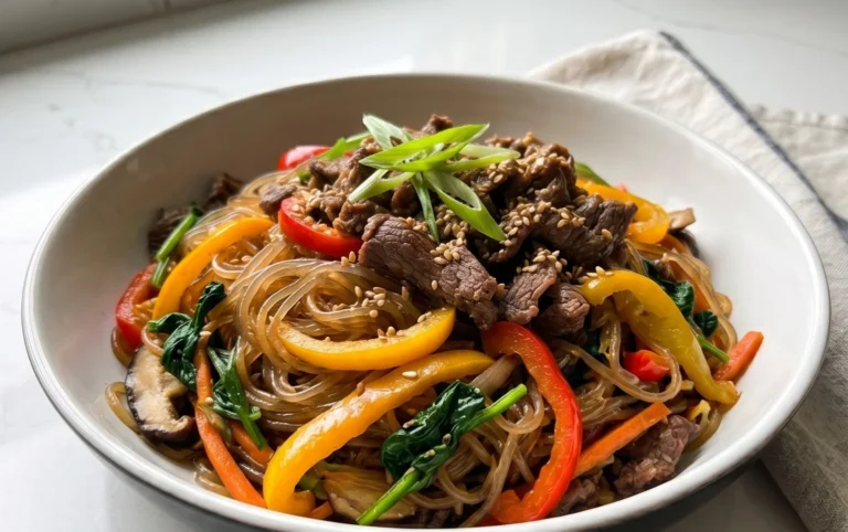 Japchae (Korean Glass Noodle Stir Fry)