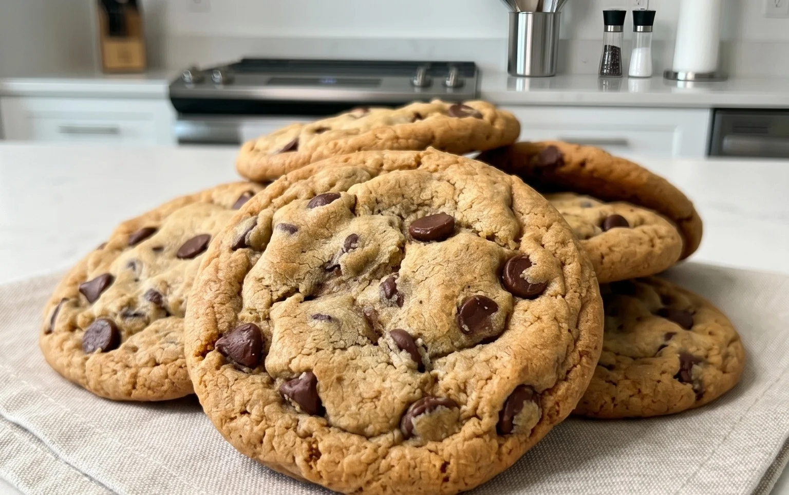 Crispy and Chewy Chocolate Chip Cookies