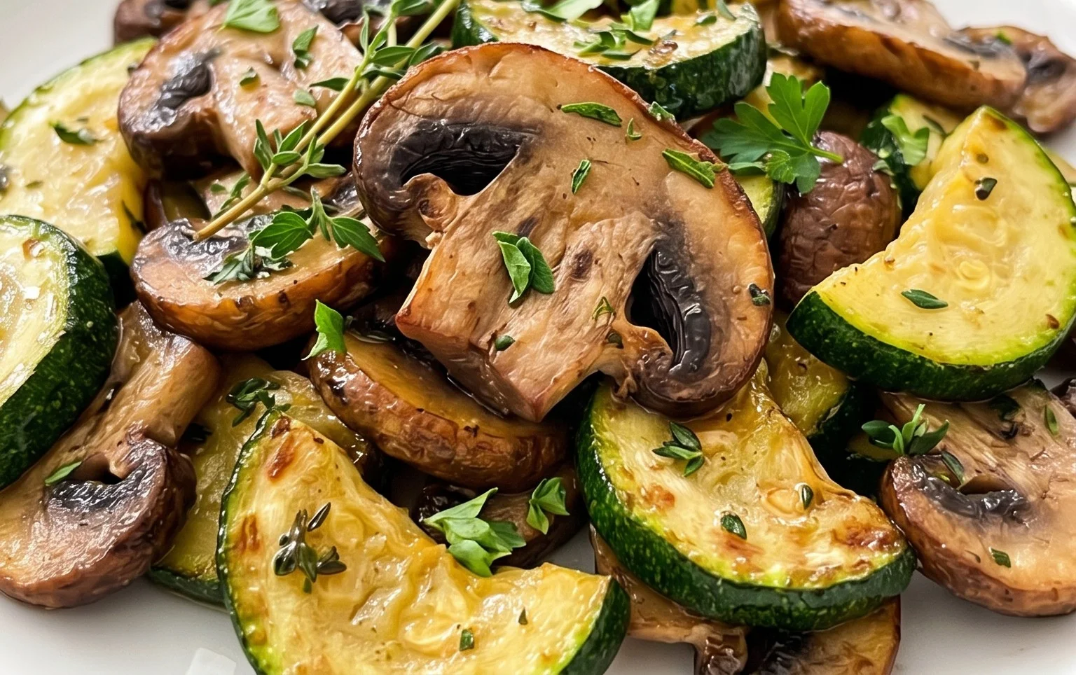 Skillet Zucchini and Mushrooms
