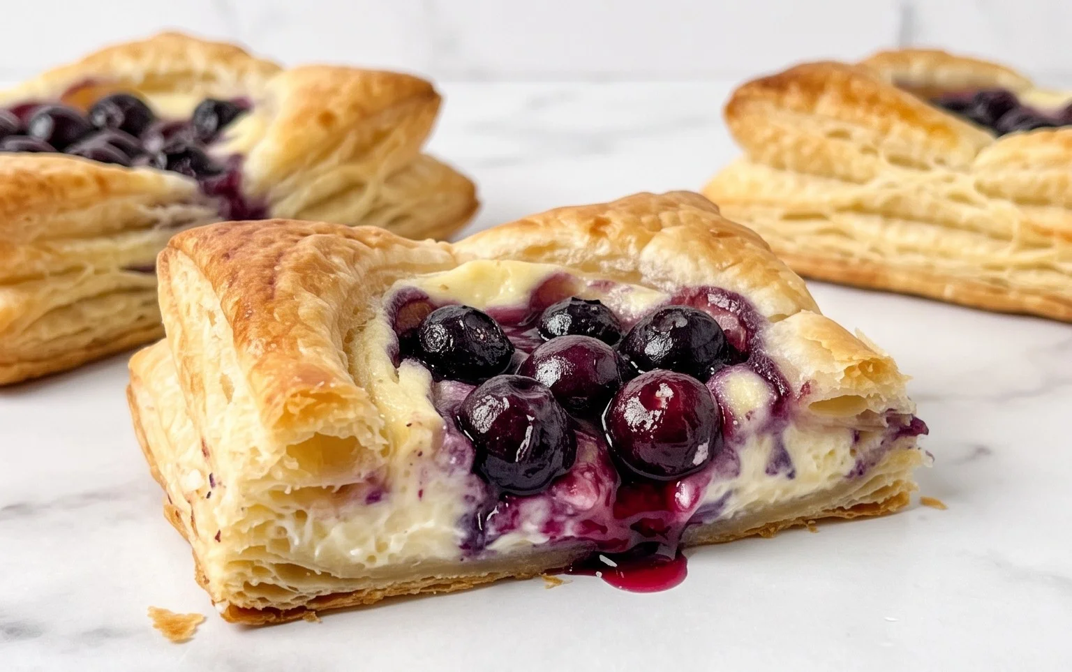 Blueberry Cream Cheese Puff Pastry