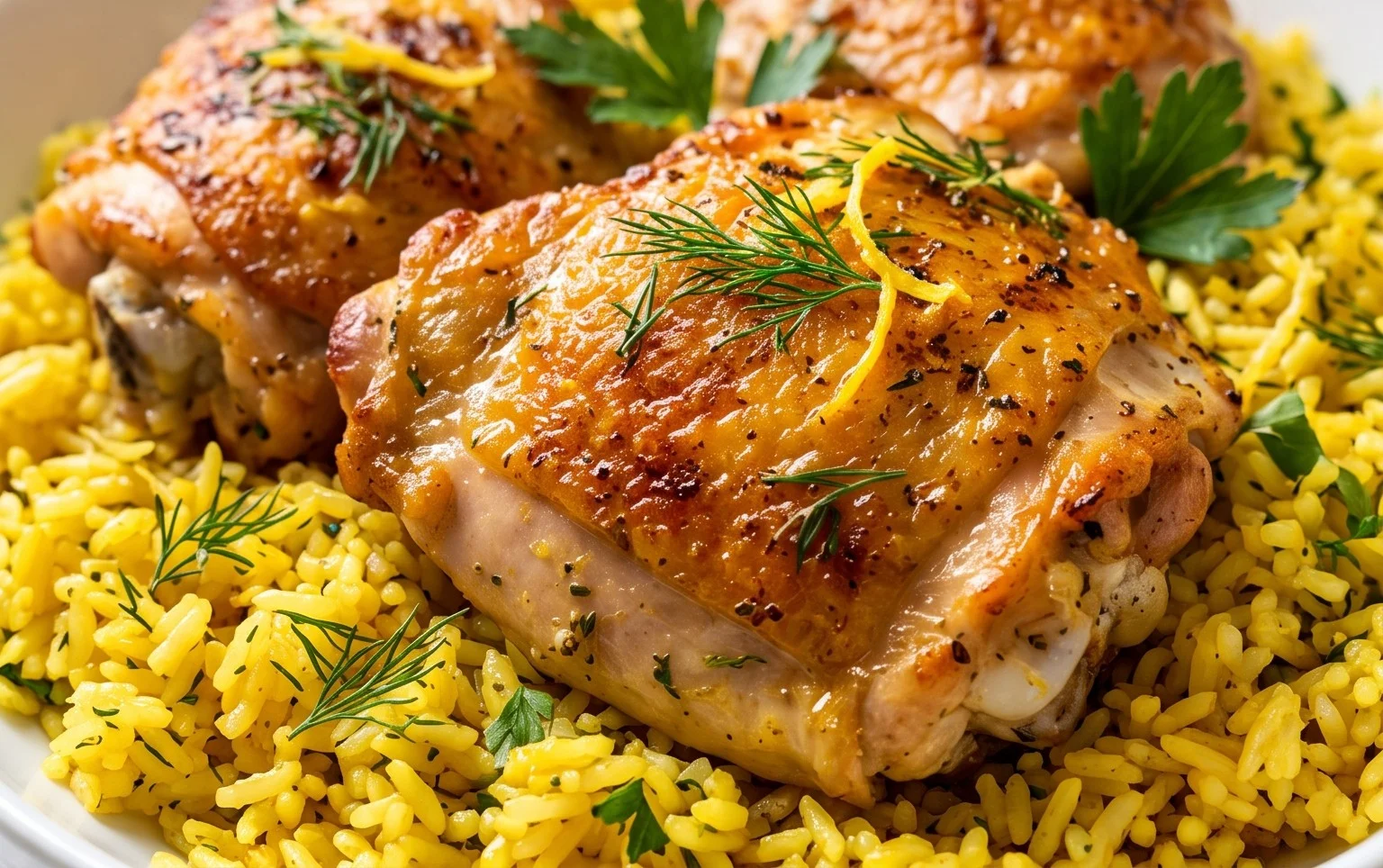 Greek Chicken and Lemon Rice (30 Minutes, One-Pot)
