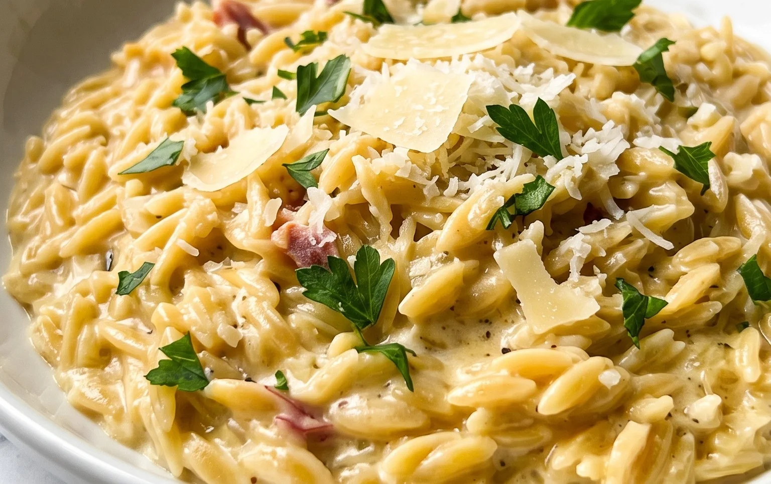 Creamy Garlic Parmesan Orzo