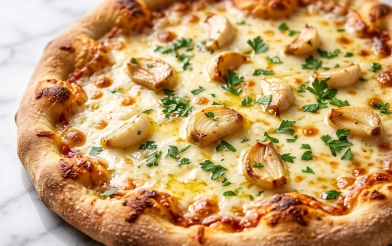 buttery garlic pizza