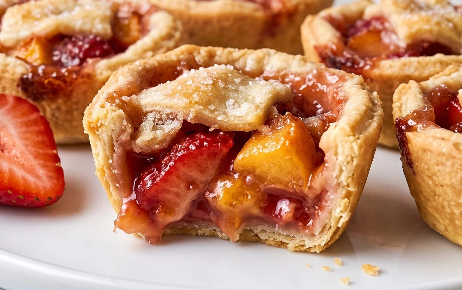 Strawberry Peach Pie Bites