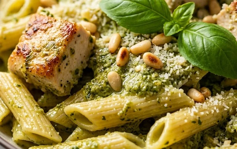 Creamy Chicken Pesto Pasta