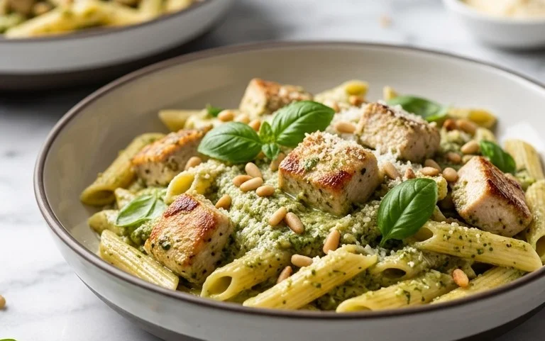 Creamy Chicken Pesto Pasta