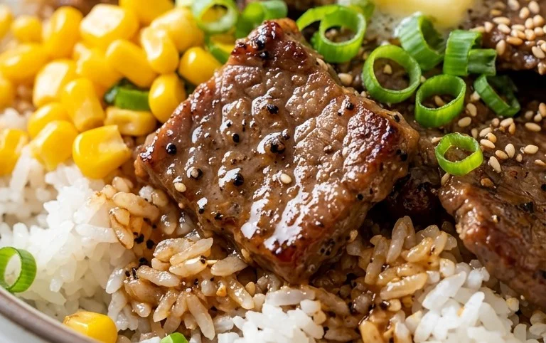 Beef Pepper Rice Bowl is a delicious meal option.