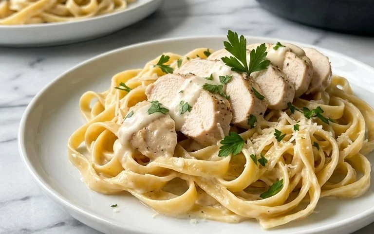 Low Calorie Chicken Alfredo
