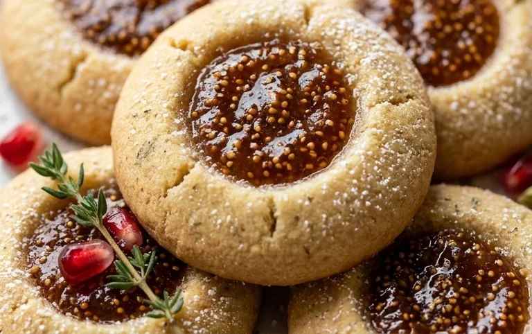 Cardamom Fig Thumbprint Cookies