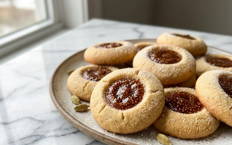 Cardamom Fig Thumbprint Cookies