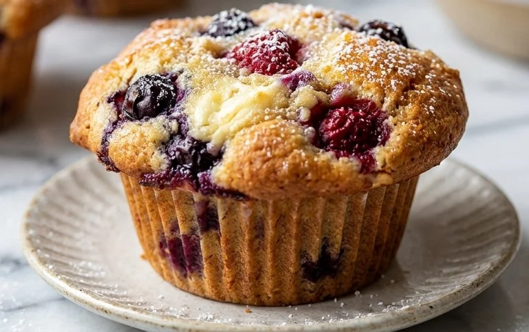 Berry Cream Cheese Muffins