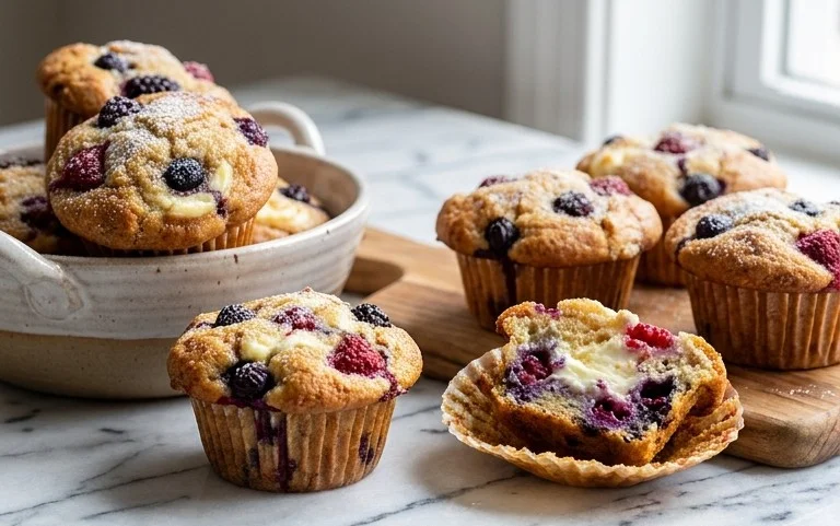Berry Cream Cheese Muffins