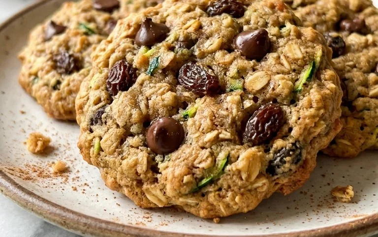 Healthy Zucchini Oatmeal Cookies